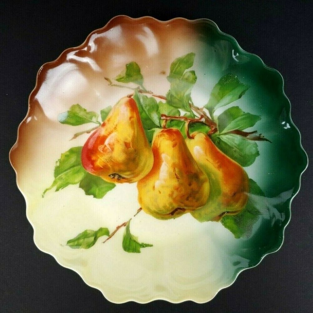 Antique Z. S. & Co Punch Fruit Plate, 9 Inch, Bavaria